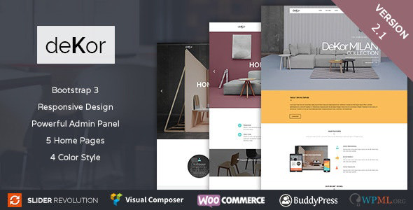 deKor - Interior WordPress Theme - Retail WordPress