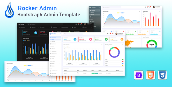 Rocker - Angular 12+ Bootstrap 5 Admin Template - Admin Templates Site Templates