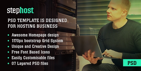 StepHost - Web Hosting PSD Template - Hosting Technology