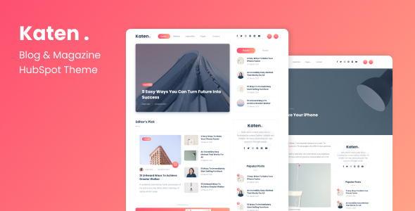Katen - Blog & Magazine HubSpot Theme - Blog / Magazine HubSpot CMS Hub