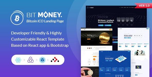 Bit Money - React Bitcoin Template - Corporate Site Templates