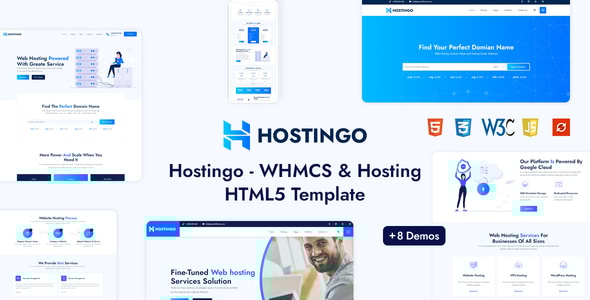 Hostingo - WHMCS & Hosting HTML5 Template - Technology Site Templates