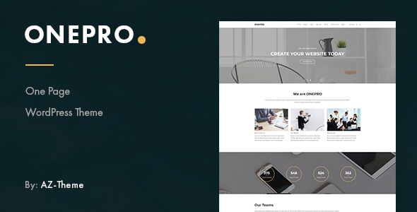 OnePro - Responsive Onepage WordPress Theme - Creative WordPress