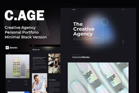C.AGE - Creative Agency Personal Portfolio Elementor Template Kit - Creative & Design Elementor