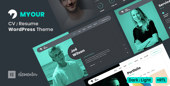 Myour - CV Resume WordPress Theme - Portfolio Creative