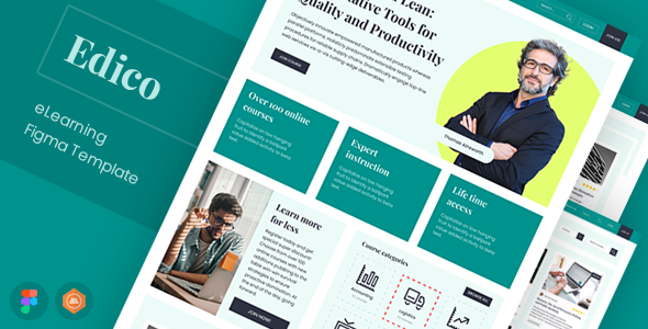 Edico - eLearning Figma Template - Business Corporate