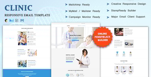 CLINIC - Multipurpose Responsive Email Template with Online StampReady & Mailchimp Builders - Email Templates Marketing