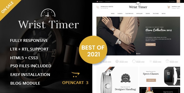 Wrist Timer - OpenCart 3.x Responsive Theme - Technology OpenCart