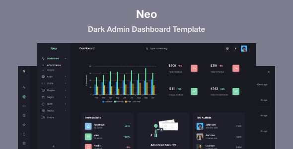 Neo - Responsive Admin Dashboard Template - Admin Templates Site Templates