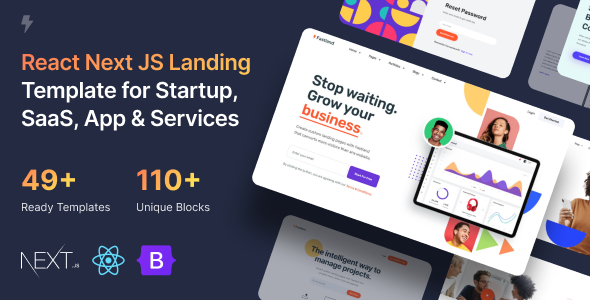 Fastland - React Next JS Landing Page Template - Technology Site Templates