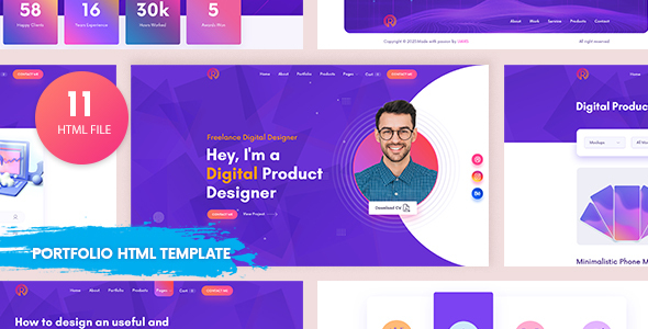 Readora - Portfolio HTML template - Portfolio Creative