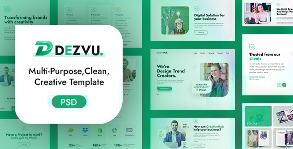 Dezvu UI | PSD Template - Technology Photoshop