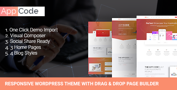 AppCode - Responsive Mobile App WordPress Theme - Software Technology