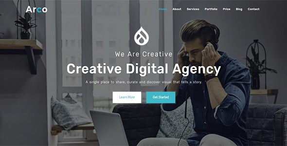 Arco - One Page Parallax Drupal 9 Theme - Creative Drupal