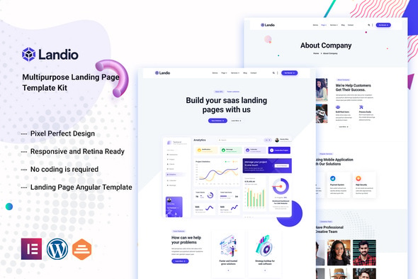 Landio - Multipurpose Elementor Template Kit - Business & Services Elementor