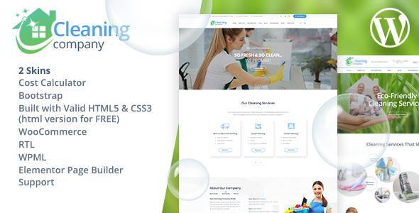Cleaning Services WordPress Theme + RTL - Business Corporate