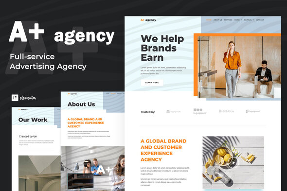 A-Plus Creative Agency Elementor Template Kit - Creative & Design Elementor
