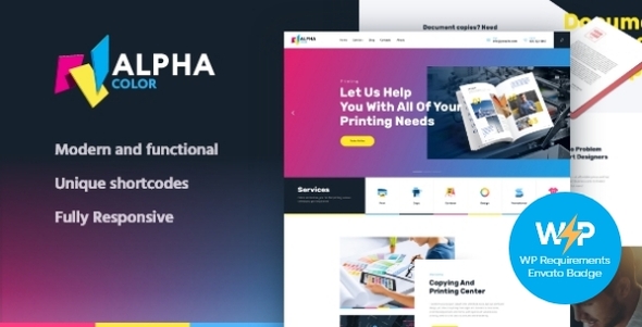 AlphaColor | Type Design & 3D Printing WordPress Theme + Elementor - Retail WordPress