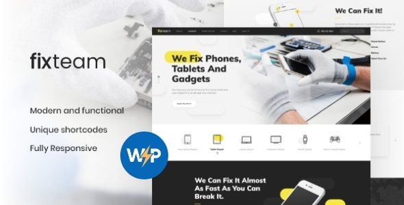 FixTeam | Electronics Repair & Phone Service WordPress Theme - Retail WordPress