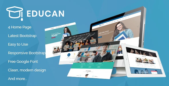 Educan - Online Course Website Template - Nonprofit Site Templates