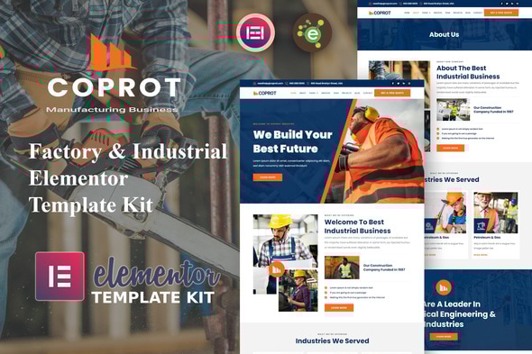 Coprot - Factory & Industrial Elementor Template Kit - Business & Services Elementor