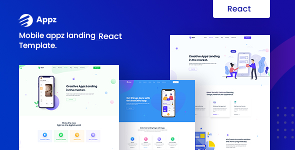 Appz – Mobile App landing React, NextJS Template - Software Technology