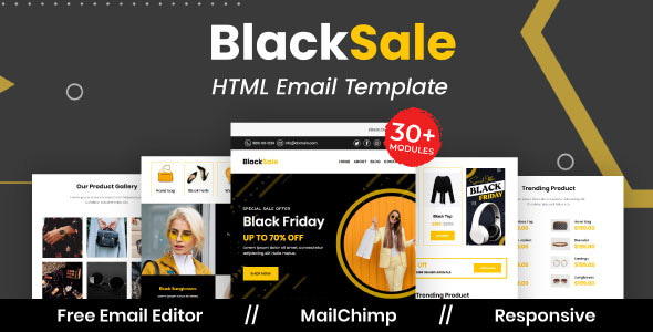 Blacksale - Multipurpose Responsive Email Template - Newsletters Email Templates