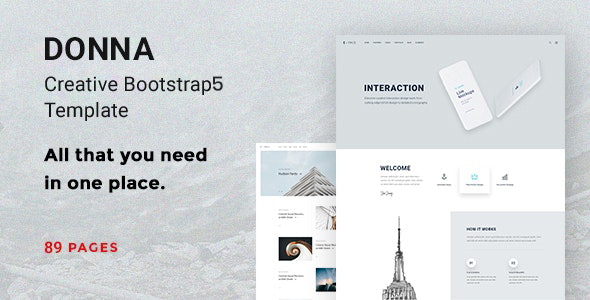 Donna - Multipurpose Bootstrap 5 Template - Portfolio Creative