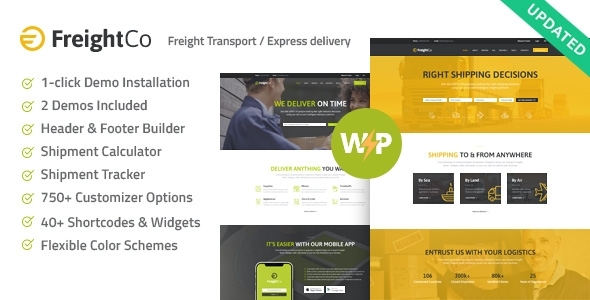 FreightCo | Transportation & Warehousing Shipping WordPress Theme - Business Corporate