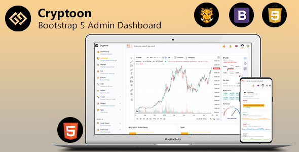 Cryptoon - Crypto Bootstrap Admin Template - Admin Templates Site Templates