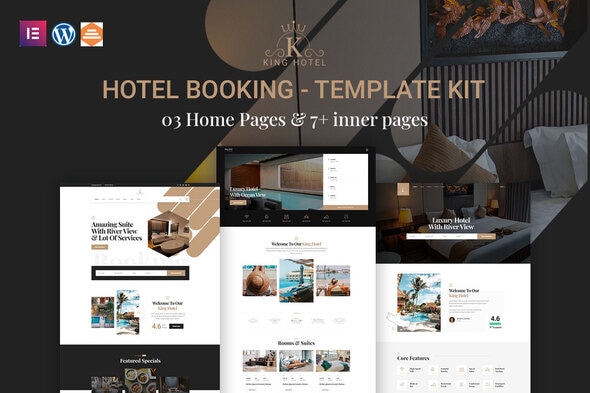KingHo - Hotel Booking Elementor Template Kit - Travel & Accomodation Elementor