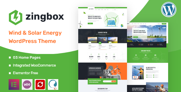 Zingbox – Wind & Solar Energy WordPress Theme - Business Corporate