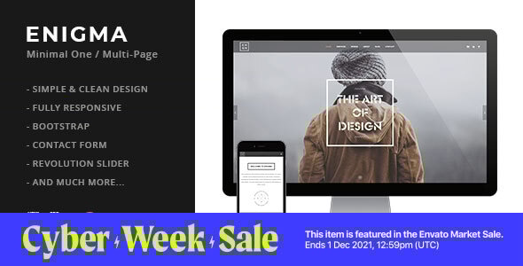 Enigma | Creative Responsive Minimal HTML Template - Creative Site Templates