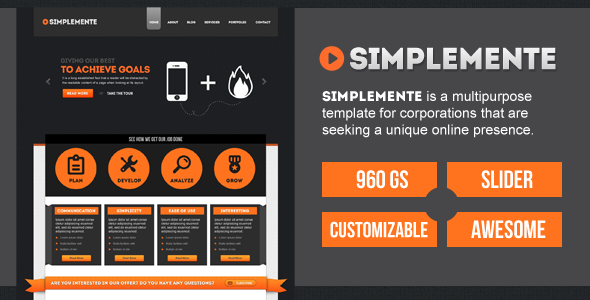 Simplemente | Multipurpose Corporate PSD Template - Corporate Photoshop