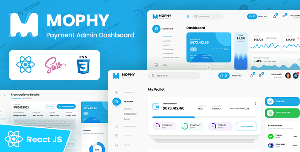 MOPHY - Payment React Redux Admin Dashboard Template - Admin Templates Site Templates
