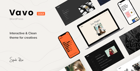 Vavo - An Interactive & Clean Theme for Creatives - Portfolio Creative