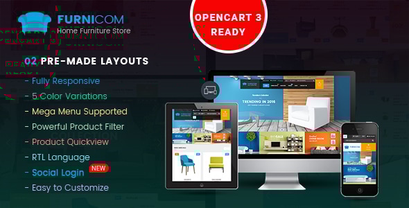 Furnicom - Responsive Multipurpose OpenCart 3 & 2.x Theme - OpenCart eCommerce
