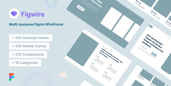 Figwire – Multi-purpose Figma Wireframe - Figma UI Templates