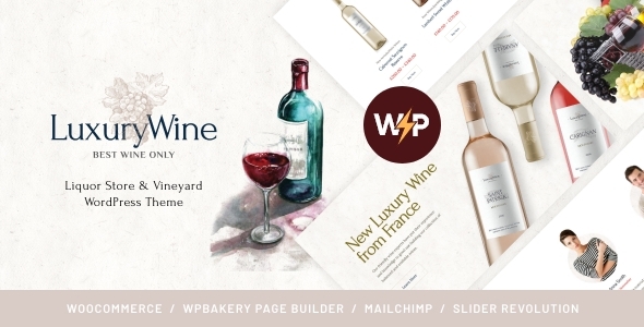 Luxury Wine | Liquor Store & Vineyard WordPress Theme + Shop - Food Retail