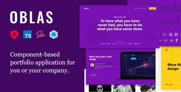 Oblas - Angular Portfolio Web Application - Portfolio Creative