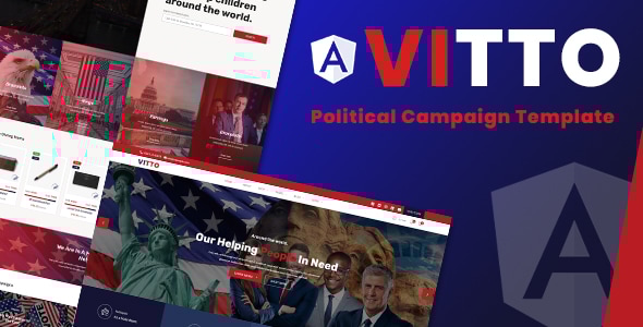 Vitto | Voting Election Angular Template - Political Nonprofit