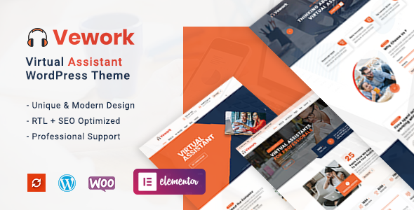 Vework - Virtual Assistant WordPress Theme - Marketing Corporate