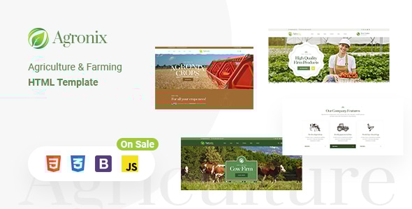 Agronix - Organic Farm Agriculture HTML5 Template - Food Retail