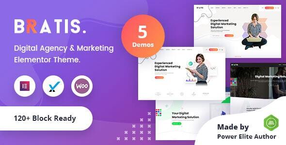 Bratis - Digital Marketing WordPress Theme + RTL - Portfolio Creative