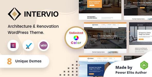 Intervio - Interior and Architecture WordPress Theme + RTL - Business Corporate