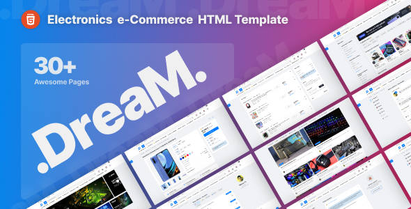DreaM - Electronics eCommerce HTML Template - Shopping Retail