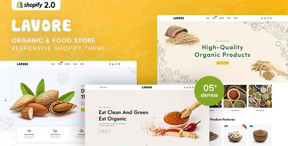 Lavore - Organic & Food Store Shopify Theme - Shopify eCommerce