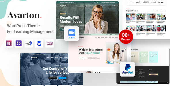 Avarton - Online Courses WordPress Theme - Education WordPress