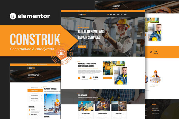 Construk - Construction Elementor Template Kit - Real Estate & Construction Elementor