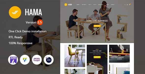 Hama - Store Furniture Home WooCommerce WordPress Theme - WooCommerce eCommerce